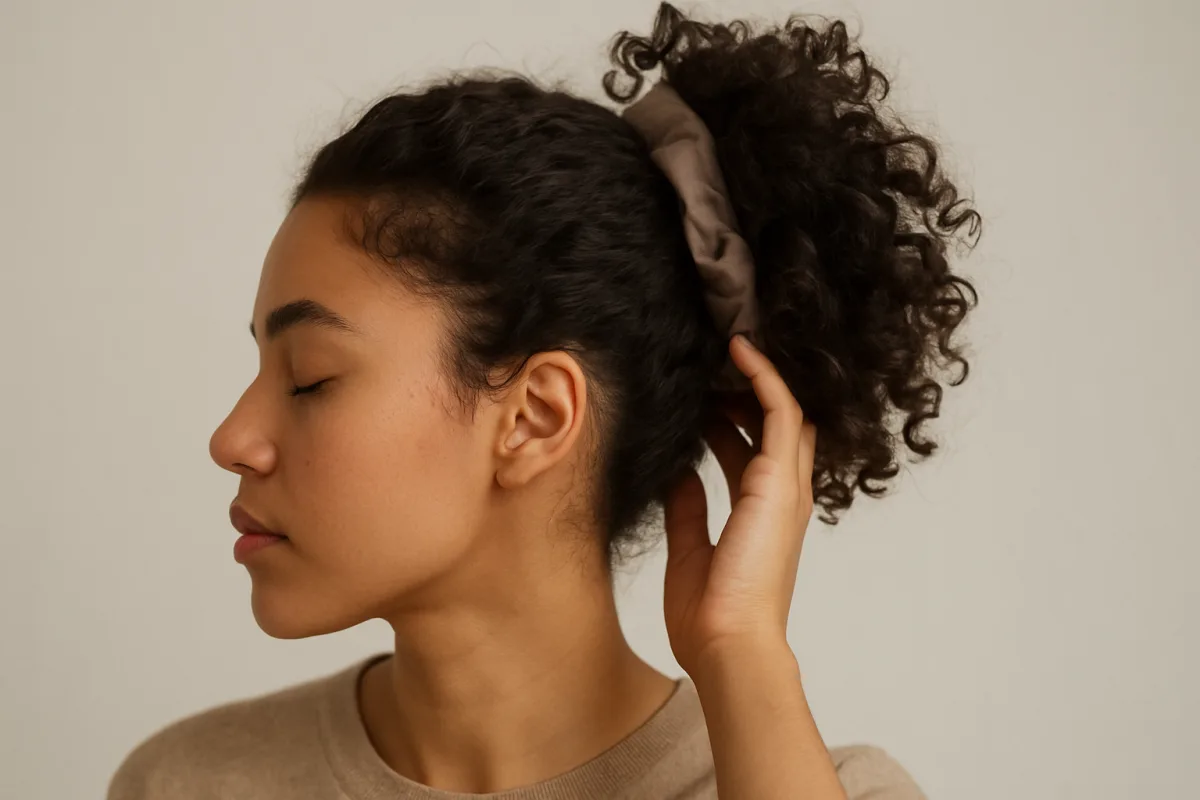 Capelli ricci di notte: come raccoglierli senza stringere